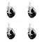 Service Caster 5 Inch Phenolic Wheel Swivel 7/8 Inch Square Stem Caster Set with Brake SCC SCC-SQ20S514-PHS-TLB-78-4 - alternate 2